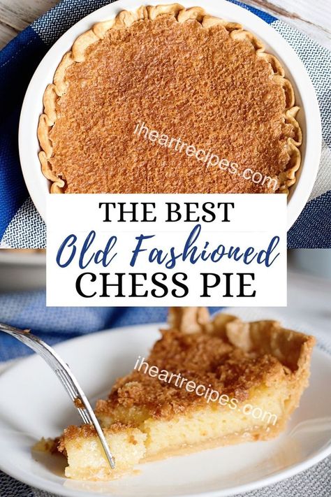 Old Fashioned Chess Pie, Best Chess Pie Recipe, Jefferson Davis Pie, Southern Pies Recipes, Chess Pie Recipe Southern, Simple Pies Recipe, Southern Recipes From The Deep South, Southern Thanksgiving Recipes Desserts, Old Fashion Pies