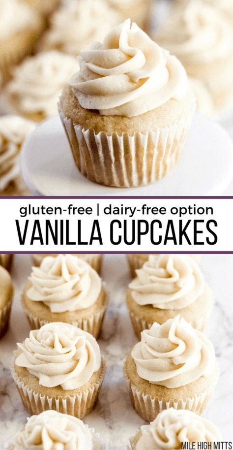 Best Homemade Cupcakes, Homemade Vanilla Cupcakes, Dairy Free Cake Recipe, Gluten Free Cupcake Recipe, Dairy Free Cupcakes, Gluten Free Cupcakes Vanilla, Gluten Free Dairy Free Dessert, Dairy Free Recipes Dessert, Dairy Free Baking