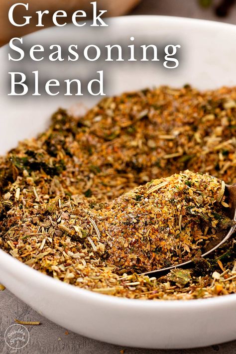 This Greek Seasoning Blend is a delightful mixture of various herbs and spices that enhance the flavor of your dishes. All the ingredients are pantry staples you'll probably already have on hand. In just minutes, you'll have an aromatic herb and spice mix that can help elevate any dish with a bright Mediterranean flavor! So why not whip up a batch of this beautiful seasoning blend today and add some Mediterranean flair to your cooking? Turkish Spice Blend Recipe, Turkish Spices, Greek Spices, Mediterranean Seasoning, Man Recipes, Greek Recipes Authentic, Homemade Spice Mix, Spice Blends Recipes, Mediterranean Spices