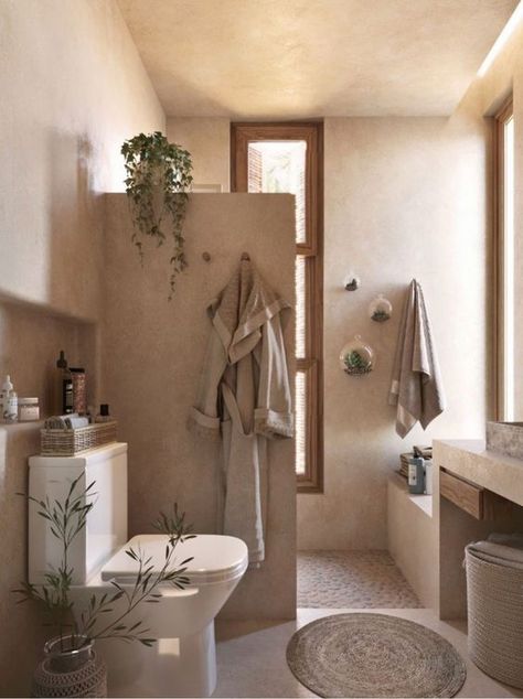 Read blog post about 11 Great Beige Bathroom Ideas & check out the best design ideas! Click for more. - bathroom ideas | bathroom decor | bathroom interior | bathroom design | badkamer ideeen | badkamer indeling | badkamer inrichting Beige Bathroom Ideas, Cozy Bathroom, Concrete Bathroom, Scandinavian Nursery, Beige Bathroom, Stone Bathroom, Bad Inspiration, Rustic Bathroom Decor, Small Bathroom Ideas Modern