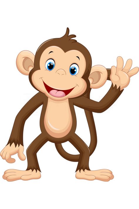 Animated Monkey Cartoon, Cute Monkey Pictures Cartoon, Cute Monkey Drawing Easy, How To Draw Monkey, Monkey Face Drawing, Monkey Cartoon Drawing, Monkey Animation, Drawing Of A Monkey, Monkey Topper