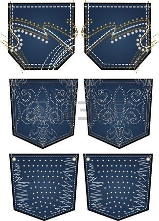 Draw Jeans, Jean Pocket Designs, Bedazzled Jeans, Rhinestone Designs Pattern, Jeans Pocket, Embroidery Fashion Detail, Bling Jeans, Diy Bags Purses, Jean Pockets