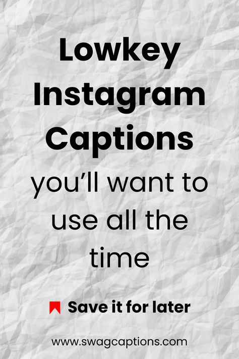 Looking for Instagram captions that are cool and understated? This collection of 150+ lowkey caption ideas will give your posts an effortlessly chic vibe. From short and simple to slightly witty one-liners, these captions strike the perfect balance of being clever without trying too hard. Keep your Instagram aesthetic on point with these trendy yet toned-down caption options you'll want to use again and again. Great Instagram Captions, Witty Captions For Instagram Posts, Clever Quotes For Instagram, Instagram Work Captions, Serving Looks Captions, Shy Instagram Captions, Classy Short Captions, Keeping Options Open Quotes, Coastal Instagram Captions