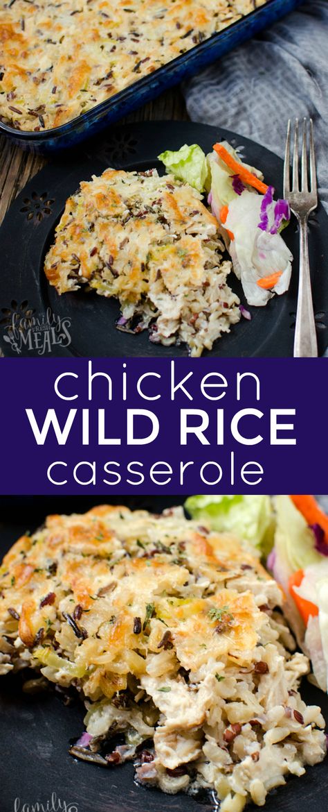 Chicken Wild Rice Casserole Recipe - FamilyFreshMeals.com Chicken And Wild Rice Casserole, Chicken Wild Rice Casserole, Chicken Wild Rice, Wild Rice Recipes, Wild Rice Casserole, Casserole Chicken, Chicken Rice Casserole, Rice Casserole Recipes, Chicken And Wild Rice