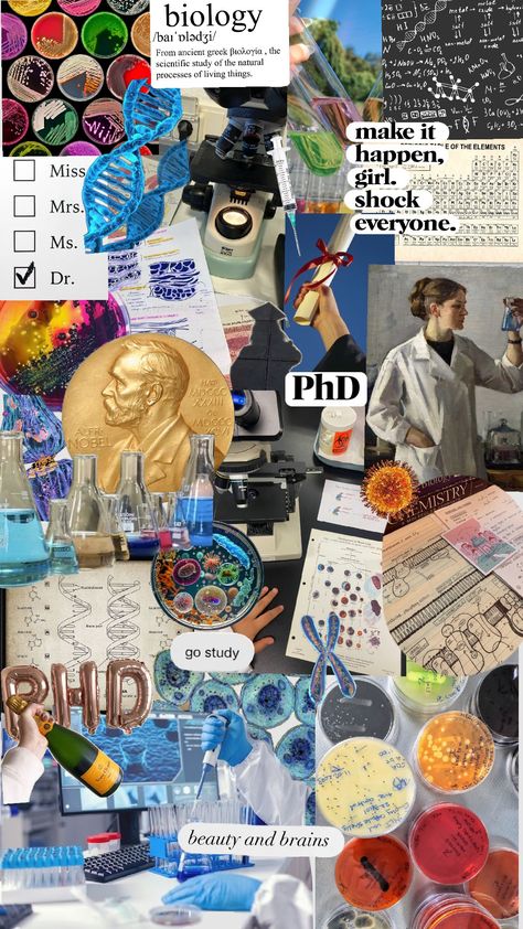 biology vision board Biology Major Aesthetic Wallpaper, Neuroscience Vision Board, Vision Board Scientist, Biology Board Ideas, Scientist Vision Board, Vision Board Science, Bio Engineering Aesthetic, Vision Board Medical Student, Stem Vision Board