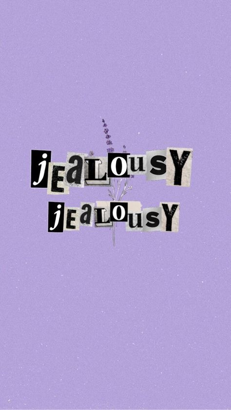 Jealousy Aesthetic, Jealousy Jealousy, Iphone Wallpaper Violet, Olivia Lyrics, Music Poster Ideas, Lavender Aesthetic, Music Collage, Tumblr Aesthetic, Jealous Of You