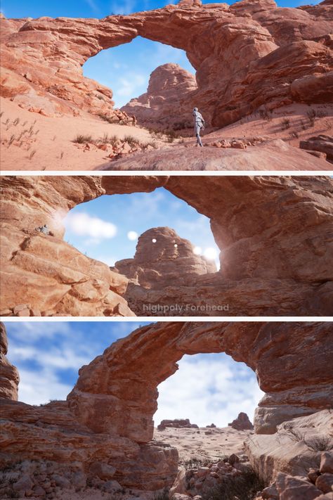 A video of my recent game-ready Rocky Desert environment. #3d #rock #cliff #zbrush #unrealengine #ue4 #ue5 #lowpoly #highpoly #nanite #utah Desert Cliff, Rocky Desert, Rock Cliff, Environment References, Desert Cat, Environment Photography, Desert Environment, Cliff House, College Stuff