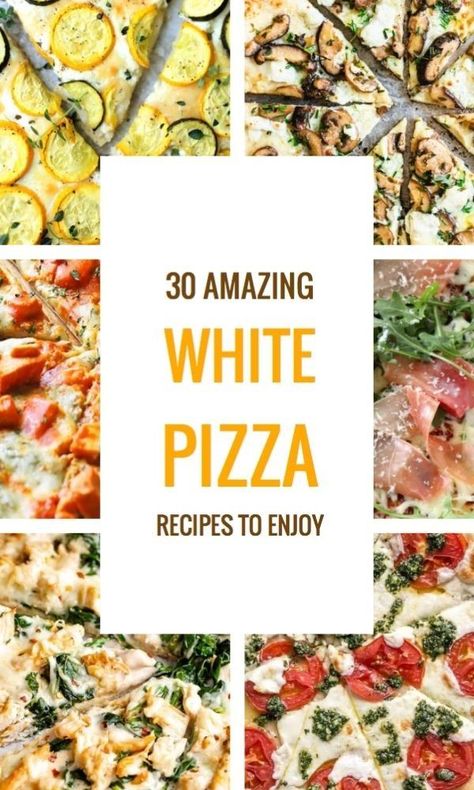 White Sauce Pizza Recipe, Pizza Blanca, Homemade White Sauce, White Pizza Sauce, White Pizza Recipes, Creative Pizza, Garlic Pizza, Chicken Pizza Recipes, Goat Cheese Pizza