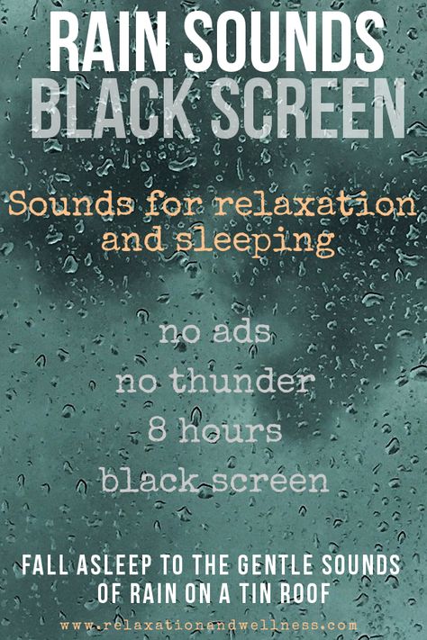 Rain Sounds Black Screen - Rain Sounds for Sleeping Dark Screen | AD FREE | Sleep & Relaxation No Ads & No Thunder. Just gentle sounds of rain on a tin roof to help you relax. Green Noise For Sleep, Sleeping Sounds, Meditation Music Playlists, Good Evening Love, Rain And Thunder Sounds, Rain Music, Dark Screen, Relaxing Rain, Relaxing Rain Sounds