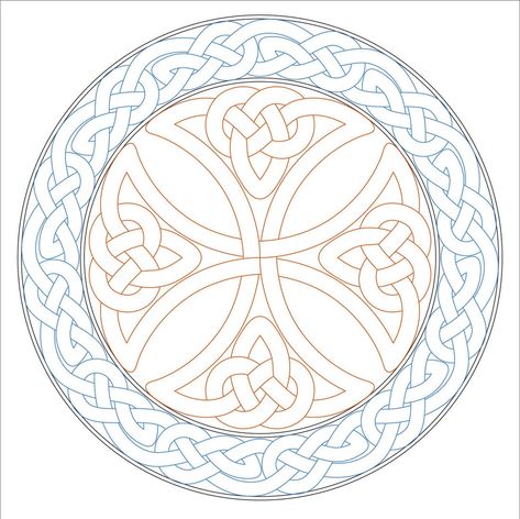 Celtic Circle Digital Quilting Pattern - Etsy Australia Irish Quilt, Celtic Border, Celtic Circle, Tiled Quilt, Celtic Knot Designs, Celtic Patterns, Celtic Knots, Quilt Design, Celtic Designs