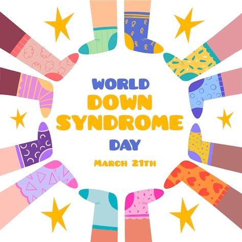 World Downs Syndrome Day, Syndrome Quotes, Health Illustration, International Literacy Day, World Radio, Literacy Day, Color Songs, Crown Art, People Working Together