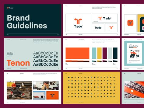 Trade Brand Book by Jordan Jenkins for unfold on Dribbble Brand Book Examples, Brand Guidelines Book, Brand Guidelines Design, Visuell Identitet, Book Design Inspiration, Brand Guidelines Template, Style Guide Design, Brand Manual, Brand Presentation