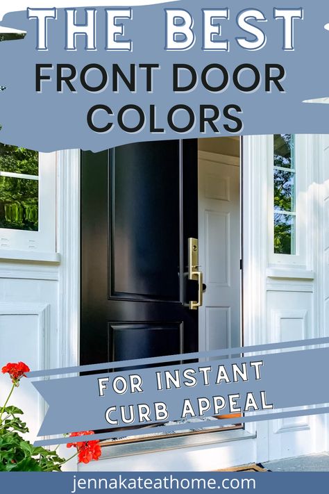 Door Paint Colors Entryway, Sherwin Williams Black Magic Front Door, House Colors Exterior Sherwin Williams, Wherein Williams Front Door Colors, Door Shutter Color Combinations, Sherwin Williams Front Door Paint Colors, Best Exterior Door Colors, Porch Colors For Tan House, Black Front Door Colors Sherwin Williams