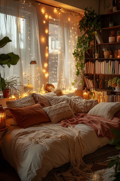 Cozy Bedroom Ideas Cottagecore, Daybed Room Ideas Cottagecore, Cottagecore Apartment Bedroom, Bedroom Style Inspiration, Soft Apartment Decor, Cottage House Interior Design Bedroom, Cozy Fairy Bedroom, Cosy Cottagecore Bedroom, Cottage Vibe Bedroom