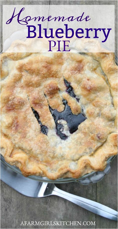 Classic Blueberry Pie is bursting with sweet, juicy blueberries, sugar, lemon juice, and baked in a flaky pie crust. This blueberry pie recipe is made with homemade pie crust. (But you can also use store-bought pie crust!)  #blueberrycrumblepie #blueberrypie #pie #summerpie #blueberries #blueberry #homemadepie #piecrust Best Blueberry Pie Recipe, Pie Blueberry, Blueberry Pie Recipe, Homemade Blueberry Pie, Store Bought Pie Crust, Homemade Pie Crust, Homemade Pie Crust Recipe, Summer Baking, Flaky Pie Crust