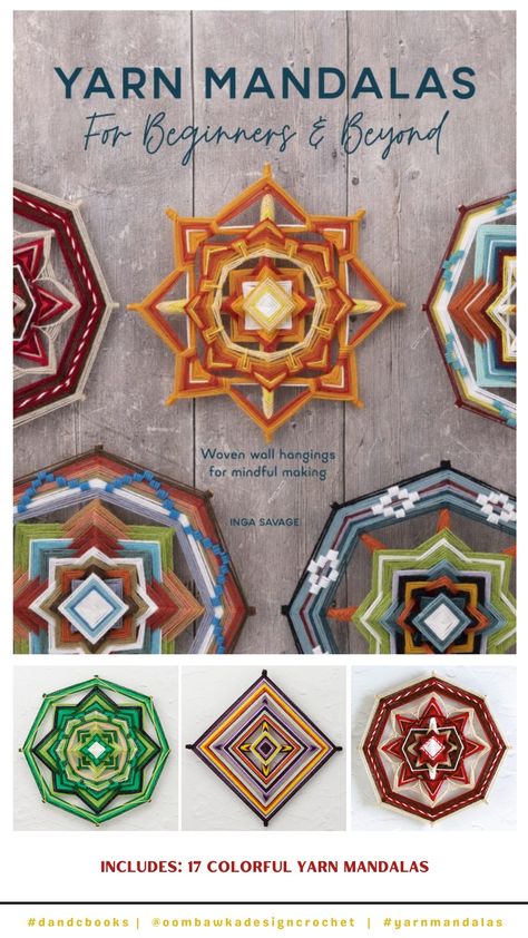 Create beautiful, intricate mandalas with the soothing power of weaving. From 4-sided mandalas to complex designs, follow step-by-step instructions with Yarn Mandalas for Beginners and Beyond! #WeaveWellnessIntoYourWorld 🧘‍♀️ Yarn Mandalas Tutorial, Yarn Wall Art Diy Tutorials, Quick Crafts For Adults, Woven Mandala, Mandalas For Beginners, Gods Eyes, Mandala Making, Mandala Effect, Circle Weaving