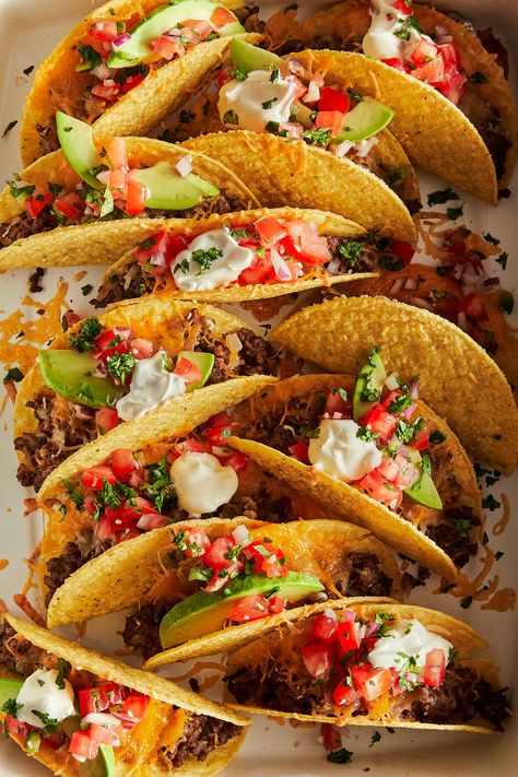 Baked Tacos Oven Baked Tacos, Beef Taco Seasoning, Baked Tacos, Delicious Meal Prep, Beef Taco, Taco Shells, Taco Bake, Taco Stuffed Shells, Slow Cooker Soup