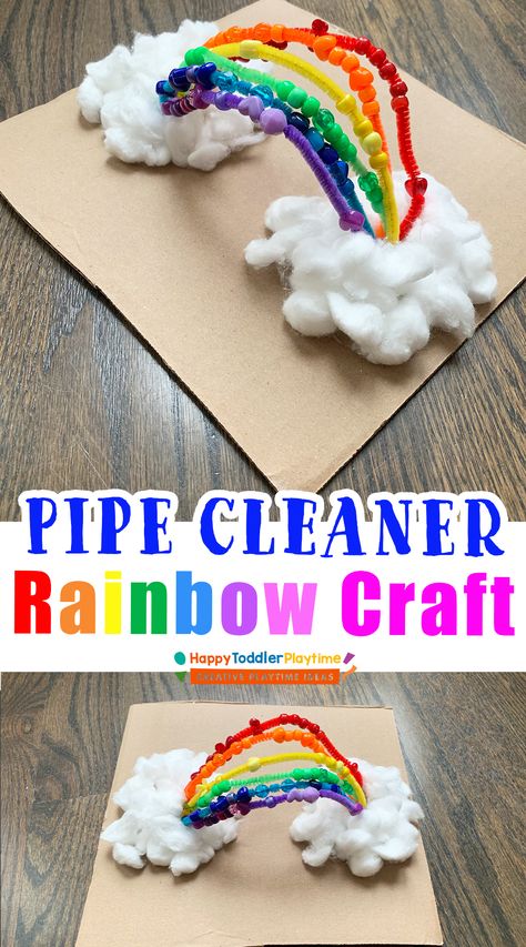 Pipe Cleaner Crafts For Kids, Rainbow Craft, Pipe Cleaner Crafts, Rainbow Crafts, Daycare Crafts, Camping Crafts, Preschool Art, Pipe Cleaner, Craft Activities For Kids