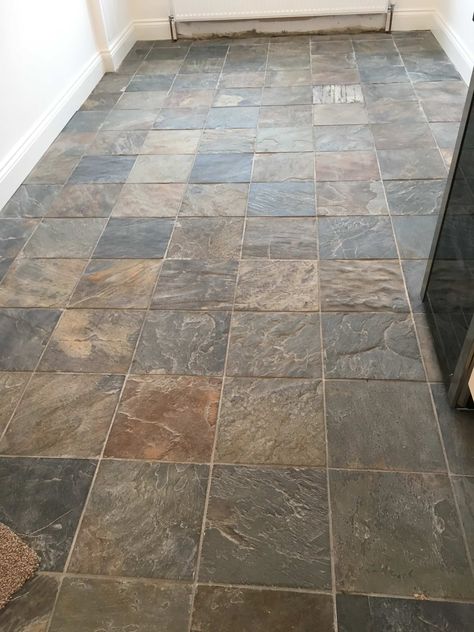 Farmhouse Bathroom Floor Ideas, Farmhouse Bathroom Floor, Slate Bathroom Floor, Slate Bathroom Tile, Bathroom Floor Ideas, Slate Floor Kitchen, Slate Bathroom, Stone Tile Bathroom, Slate Kitchen