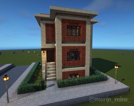 Apartment Minecraft Ideas, Minecraft Modern Townhouse, Minecraft Nyc Townhouse, Minecraft Studio Apartment, Small Minecraft Houses Modern, Townhouse Minecraft Ideas, Minecraft City House Ideas, Apartment Building Minecraft, Minecraft Apartment Ideas