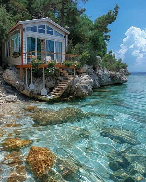 From 1-7. Which one is your favorite ? 👇😍 🏠follow us at @tinyhouseperfect 🏠 🏠follow us at @tinyhouseperfect 🏠 🏠follow us at… | Instagram Houses By The Beach, Art For Walls, Beach House Aesthetic, Small Beach Houses, Walls Art, Tiny House Nation, Dream Life House, Dream Beach Houses, Art Nouveau Art