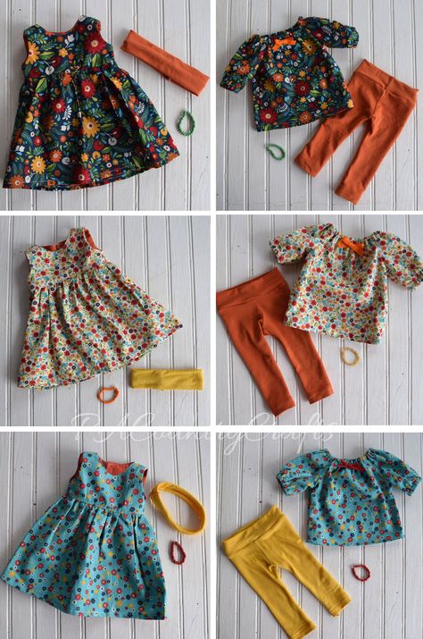 fall doll clothes sewing Sew Doll Accessories, Simple Doll Clothes Diy, Sew Doll Clothes, American Girl Outfits, 12 Inch Doll Clothes, Little Dorrit, Toy Clothes, Куклы American Girl, Doll Clothes Pattern