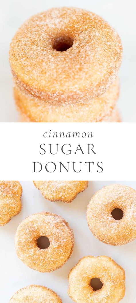 Doughnuts Recipe Baked, Baked Cinnamon Donut Recipes, Bake Donuts Recipe Easy, Homemade Doughnut Recipe Baked, Easy Cake Doughnut Recipe, Baked Cinnamon Sugar Donuts Recipe, Cinnamon Sugar Doughnut Recipe, Best Homemade Donuts Ever, Best Baked Donuts With Donut Pan