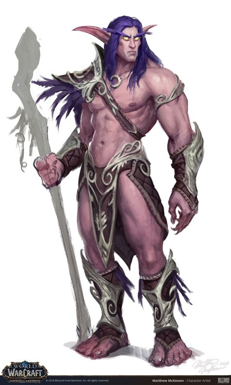 ArtStation - World of Warcraft - Night Elf NPC Concept, Matthew McKeown Night Elf World Of Warcraft, World Of Warcraft Character Design, World Of Warcraft Shaman, Wow Night Elf, Night Elf Druid, Night Elves, World Of Warcraft Characters, Elf Design, Male Hairstyles