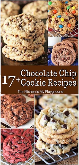 17+ Chocolate Chip Cookie Recipes ~ There are many more ways to enjoy chocolate chip cookies than the straight-up classic. Check out this fun collection for some tasty twists on their iconic deliciousness! www.thekitchenismyplayground.com Chocolate Chip Cookie Recipes, Amazing Cookie Recipes, Simple Chocolate Chip Cookie Recipe, Easy Chocolate Chip Cookies, Lost 100 Pounds, Chocolate Oatmeal, Gourmet Cookies, Chocolate Chip Recipes, Best Chocolate Chip Cookie