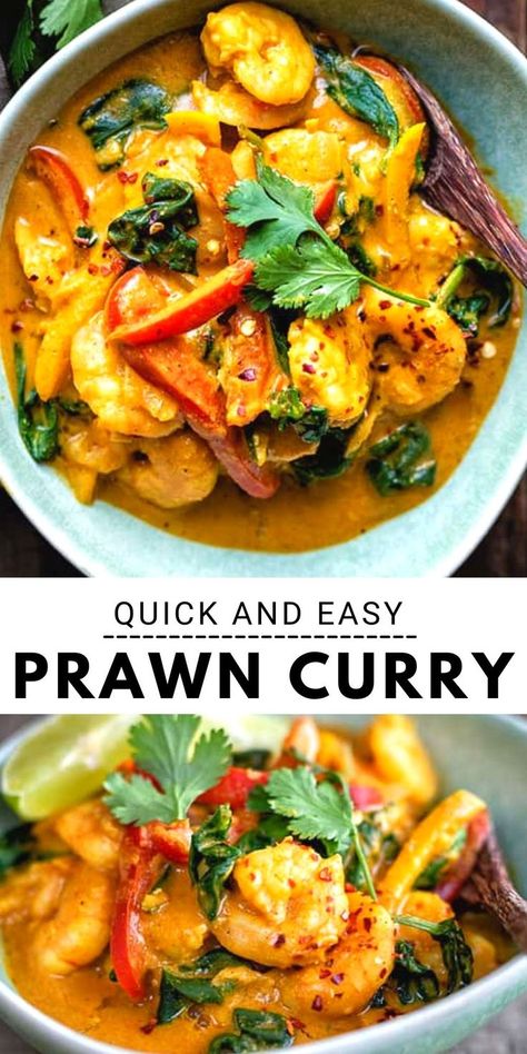 Cooked Prawn Recipes, Chicken And Prawn Curry, Easy Prawn Recipes, Prawn Dishes, Shrimp Curry, Curry Recipes Easy, Prawn Curry, Thanksgiving Menu Ideas, Prawn Recipes