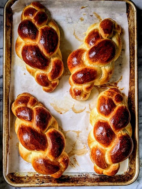 My Most Delicious Challah - In The Wild Heart Kitchen Best Challah Recipe, Challa Bread, Challah Bread Recipe, Easy Focaccia Bread Recipe, Heart Kitchen, Challah Bread Recipes, Rosh Hashanah Recipes, Hanukkah Food, Braided Bread