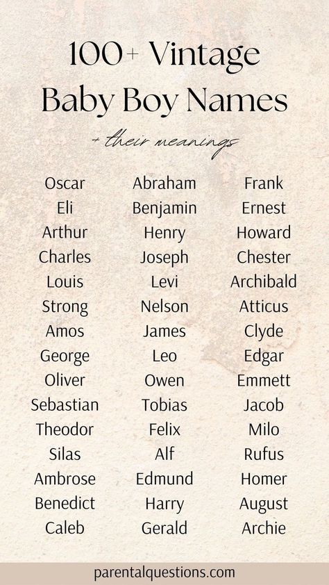 Man Names List, Old Boy Names Vintage, Old Names For Boys, Boy Names Unique With Meaning, Unique Boy Names And Meanings, Men Names With Meaning, Boy Unique Names, Rare Boy Names Unique, Latin Boy Names