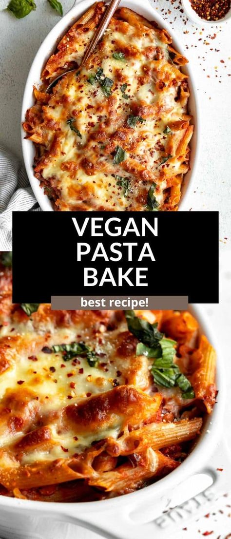 Vegan Pasta Bake, Protein Vegetarian, Vegan Casserole, Lentil Pasta, Vegan Pasta Recipes, Easy Vegan Dinner, Meatless Dinner, Veggie Pasta, Vegan Sausage