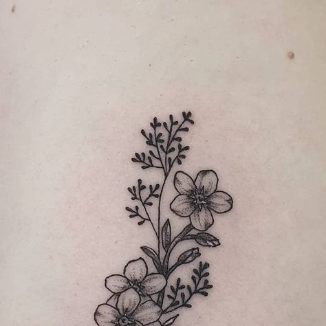 Forget Me Not Flower Tattoo Black, Forget Me Not Tattoo Black And White, Coven Tattoos, Kill Tattoo, Flower Tattoo Black, Forget Me Not Flower Tattoo, Forget Me Not Tattoo, Forget Me Not Flowers, Forget Me Not Flower