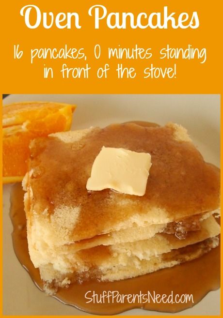 This is how I make 16 pancakes, all done at the same time, and spend NO time in the kitchen cooking them! :-) Shortcuts are awesome! Oven Pancakes, Stuffed Meatballs, Family Resources, Baked Pancakes, Hot Breakfast, How To Make Pancakes, Num Num, Kitchen Oven, What's For Breakfast