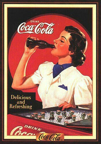 Vintage Coca-Cola ad Iklan Vintage, Retro Room Ideas, Coca Cola Poster, Coke Ad, Coca Cola Ad, Always Coca Cola, Coca Cola Bottles, Vintage Coke, Coca Cola Can