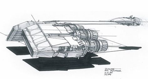 Doug Chiang on Instagram: “In celebration of the 20th anniversary of the pod race, here is a sketch of the “evil” pod racer. I had forgotten that I called it that! 😅…” Pod Racer, Mecha Design, Fantasy Star, Concept Draw, Sf Art, Star Wars Concept Art, Different Art Styles, Star Wars Ships, Star Wars Action Figures