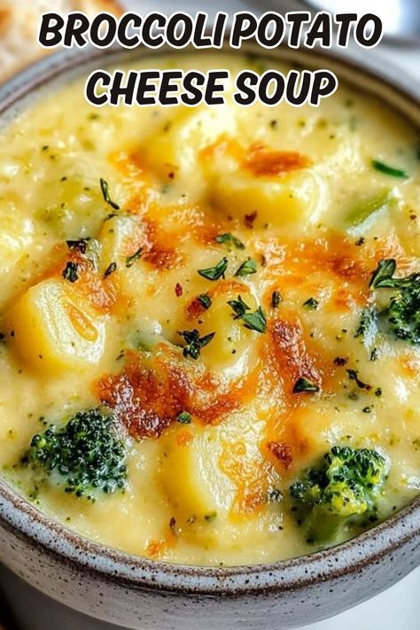 Broccoli Potato Cheese Soup Potato And Broccoli Soup Instant Pot, Cheddar Potato Broccoli Soup, Broccoli Cheese Soup With Bacon, Broccoli And Potatoes Soup, Broccoli Potatoes Cheese Soup, Crockpot Potato Broccoli Cheese Soup, Paula Deen Broccoli Cheese Soup, Brocolli Potato Soup Recipes, Creamy Broccoli Potato Soup