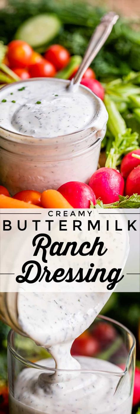 Restaurant Style Ranch, Restaurant Style Ranch Dressing, Homemade Buttermilk Ranch Dressing, Buttermilk Ranch Dressing Recipe, Homemade Buttermilk Ranch, Ranch Dressing Recipe Homemade, The Best Salad, Buttermilk Ranch Dressing, The Food Charlatan