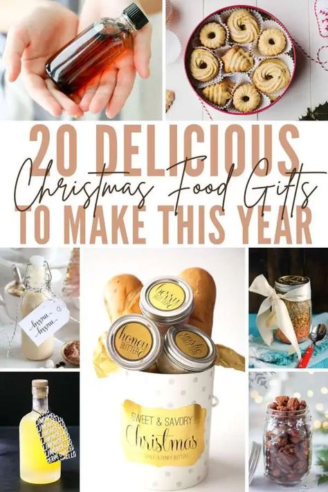 20 Edible Gifts You Can Make As Gifts – Edible Crafts Handmade Food Gifts, Unique Food Gifts, Diy Edible Gifts, Edible Holiday Gifts, Peppermint Bark Recipes, German Christmas Cookies, Edible Christmas Gifts, Danish Butter Cookies, Diy Food Gifts