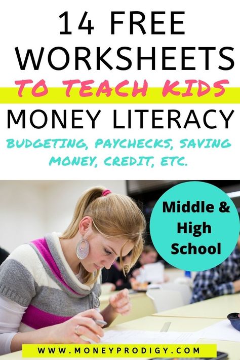 Finance Worksheets, Financial Literacy Worksheets, Finance Literacy, Teaching Kids Money, Personal Financial Literacy, Life Skills Kids, Financial Literacy Lessons, Teaching Money, Finance Lessons