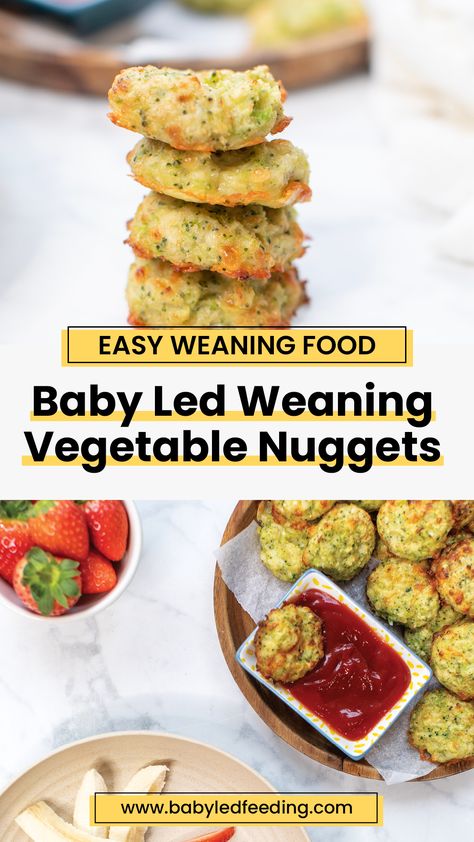 Baby Veggie Tots, Baby Lead Weaning Food Ideas, Blw Veggie Nuggets, Dairy Free Weaning Recipes, Veggie Baby Food Recipes, Baby Led Weening Food Ideas, Easy Blw Lunch, Blw Food Prep, Healthy Recipes For Toddlers Easy