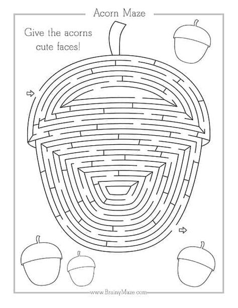 Squirrel Crafts, Fall Worksheets, Maze Worksheet, Thanksgiving Worksheets, Printable Mazes, Turkey Pumpkin, Mazes For Kids, Thanksgiving Coloring Pages, Pumpkin Autumn