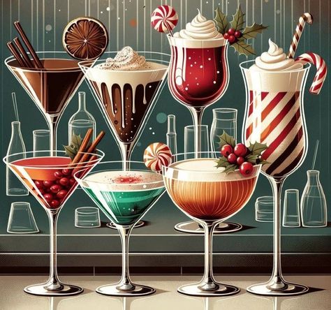 Holiday Dessert Martinis, Christmas Dessert Martini, Holiday Martini Recipes Christmas, Christmas Themed Martinis, Christmas Chocolate Martini, Christmas Espresso Martini Recipes, Xmas Martini Recipes, Christmas Martini Recipes Vodka, Signature Holiday Cocktails