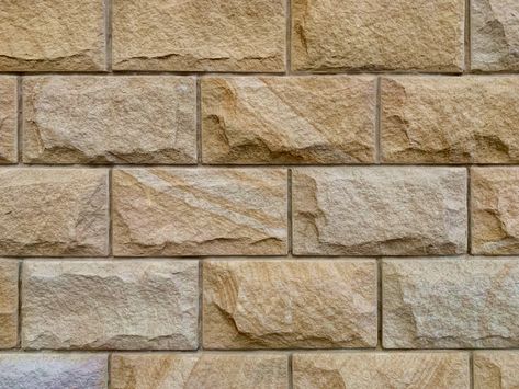 Stone Wall Cladding Texture, Wall Stone Cladding, Sandstone Wall Cladding, Boundary Wall Designs, Wall Cladding Ideas, Stone Cladding Texture, Stone Cladding Exterior, Stone Texture Wall, Sandstone Cladding