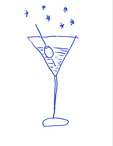 Dinner Party Drawing Illustration, Martini Drawing Simple, Martini Doodle, Champagne Doodle, Martini Glass Drawing, Cocktail Doodle, Martini Drawing, Lockscreen Photos, Martini Illustration