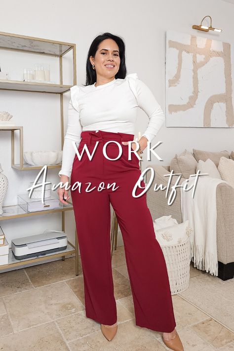 Chic work outfit from Amazon Amazon Business Professional Outfits, Amazon Professional Outfits Women, Work Outfits Women Amazon, Business Casual Outfits For Women Amazon, Amazon Office Outfits Women, Virtual Interview Outfit Women, Amazon Business Casual Outfits For Women, Principal Outfits Women, Business Casual Amazon