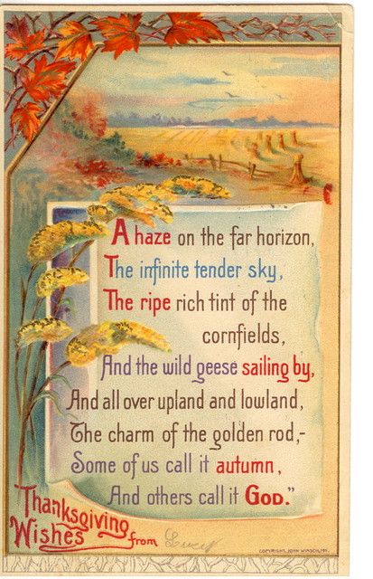 Vintage Thanksgiving Postcard - Winsch | Flickr - Photo Sharing! Old Fashioned Thanksgiving, Vintage Thanksgiving Cards, Autumn Poems, Thanksgiving Blessings, Thanksgiving Card, Vintage Thanksgiving, Autumn Quotes, Vintage Fall, Thanksgiving Cards