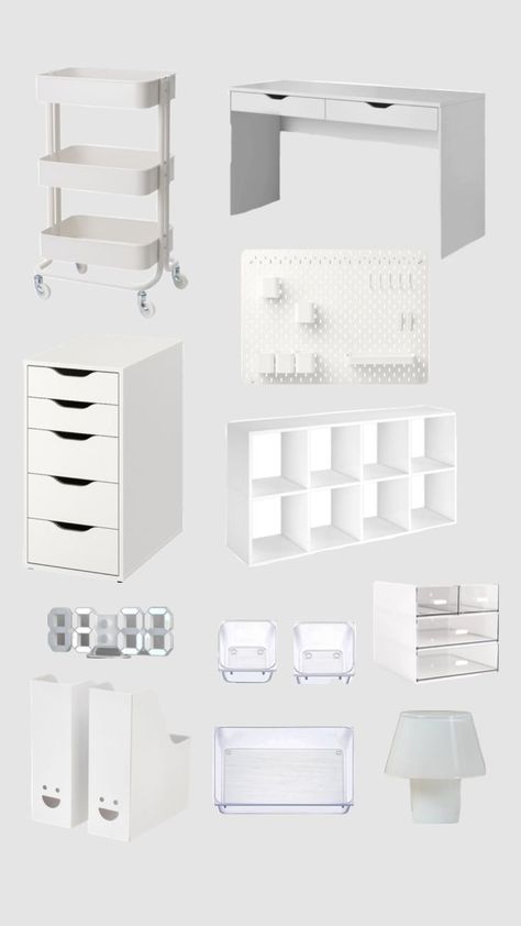 Wishlist 2024 Ideas, Small Room Organization Aesthetic, Aesthetic Home Decor Items, Desk Ispo, Wishlist Ideas 2024, Room White Aesthetic, Ideas Decoracion Habitacion, Aesthetic Room White, Room Accessories Aesthetic