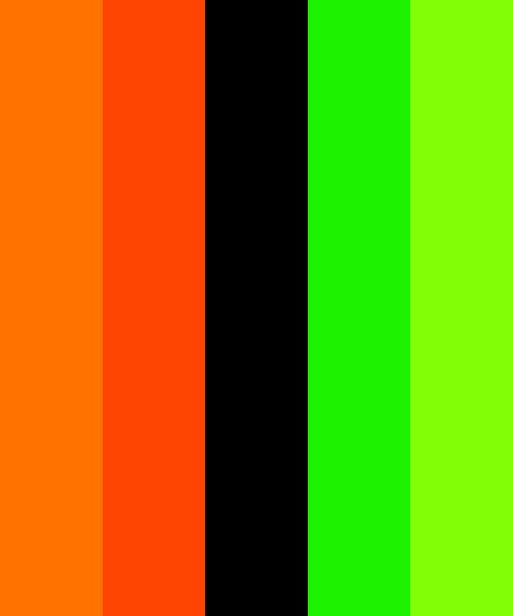 Orange Neon Color Scheme, Neon Colour Palette, Stunning Hairstyles, Green Neon, Colors Palette, Neon Color, Color Combination, Green And Orange, Color Scheme